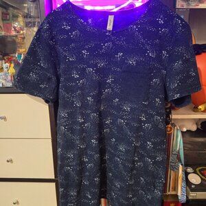 *RARE* FRANK & OAK INDIGO DYED ALL OVER SCOOPNECK TEE US M
